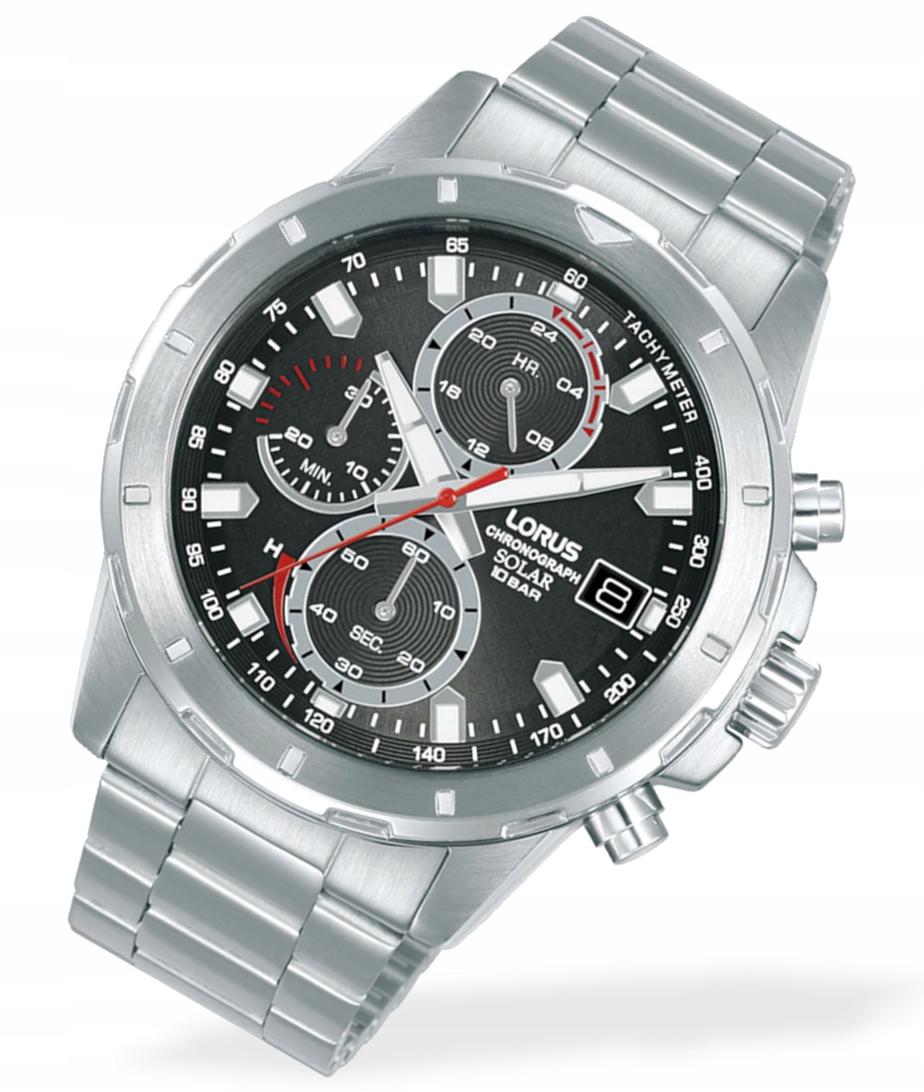 Nové sportovní pánské hodinky Lorus Chrono Solar RZ601AX9 Krabička Gravírování Bonus