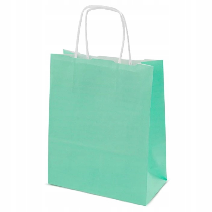 TORBA PAPIEROWA Pastelowa Zieleń 18x8x22,5 EKO Torba Prezentowa 20 sztuk Szerokość produktu 18 cm