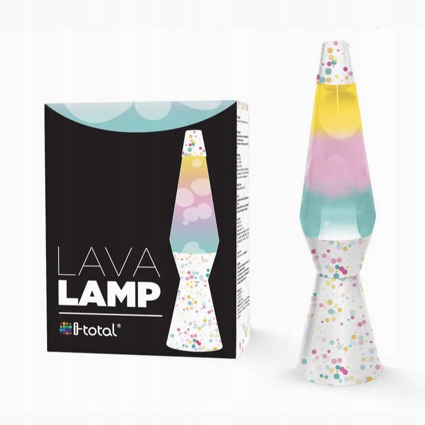 Lávová lampa Lava Lawa lampička XL1780 Puntíky Bílá magmatická 36 cm Ito