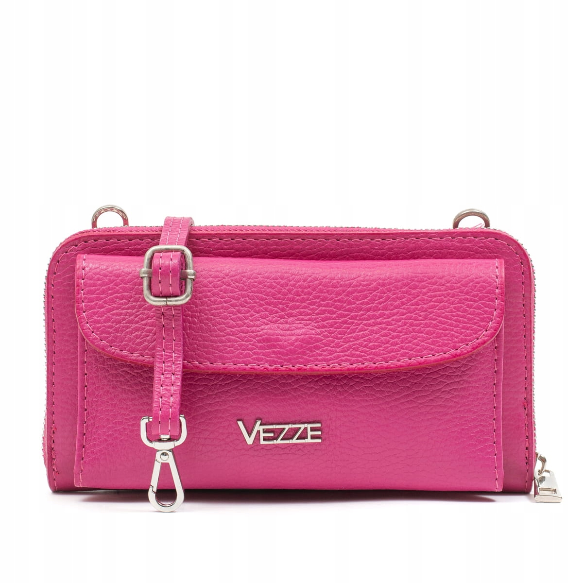 Kožená kabelka na telefon Vezze Amico Fuchsia