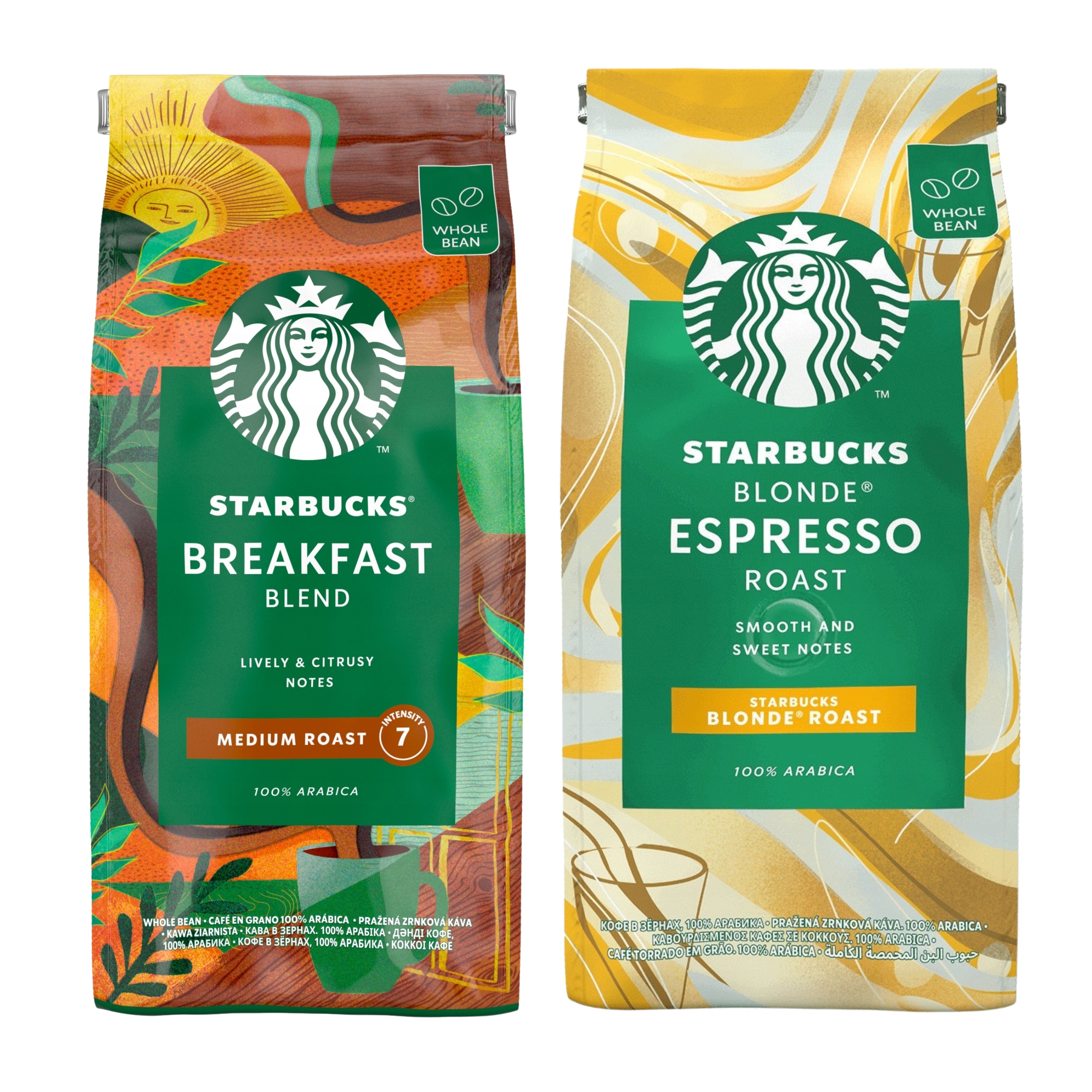 Starbucks Blonde Roast Breakfast Blend Espresso Kawa ziarnista 450 g x2