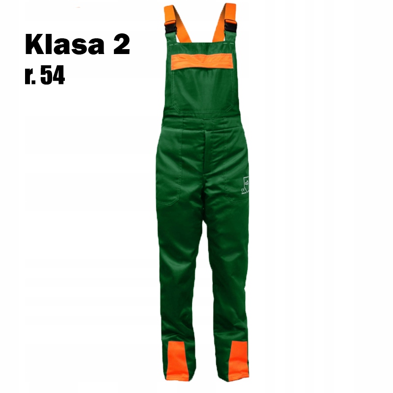 Spodnie ogrodniczki dla pilarza kl. II roz. 54