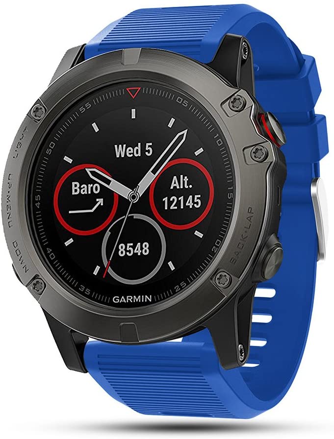 

Niebieski Silikonowy Pasek Garmin Fenix 6X Pro