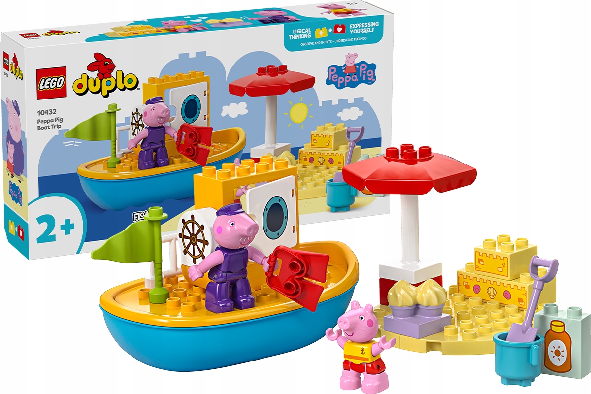 Lego Duplo Świnka Peppa 10432 Peppa I Rejs Łodzią zestaw klocków +2 lata