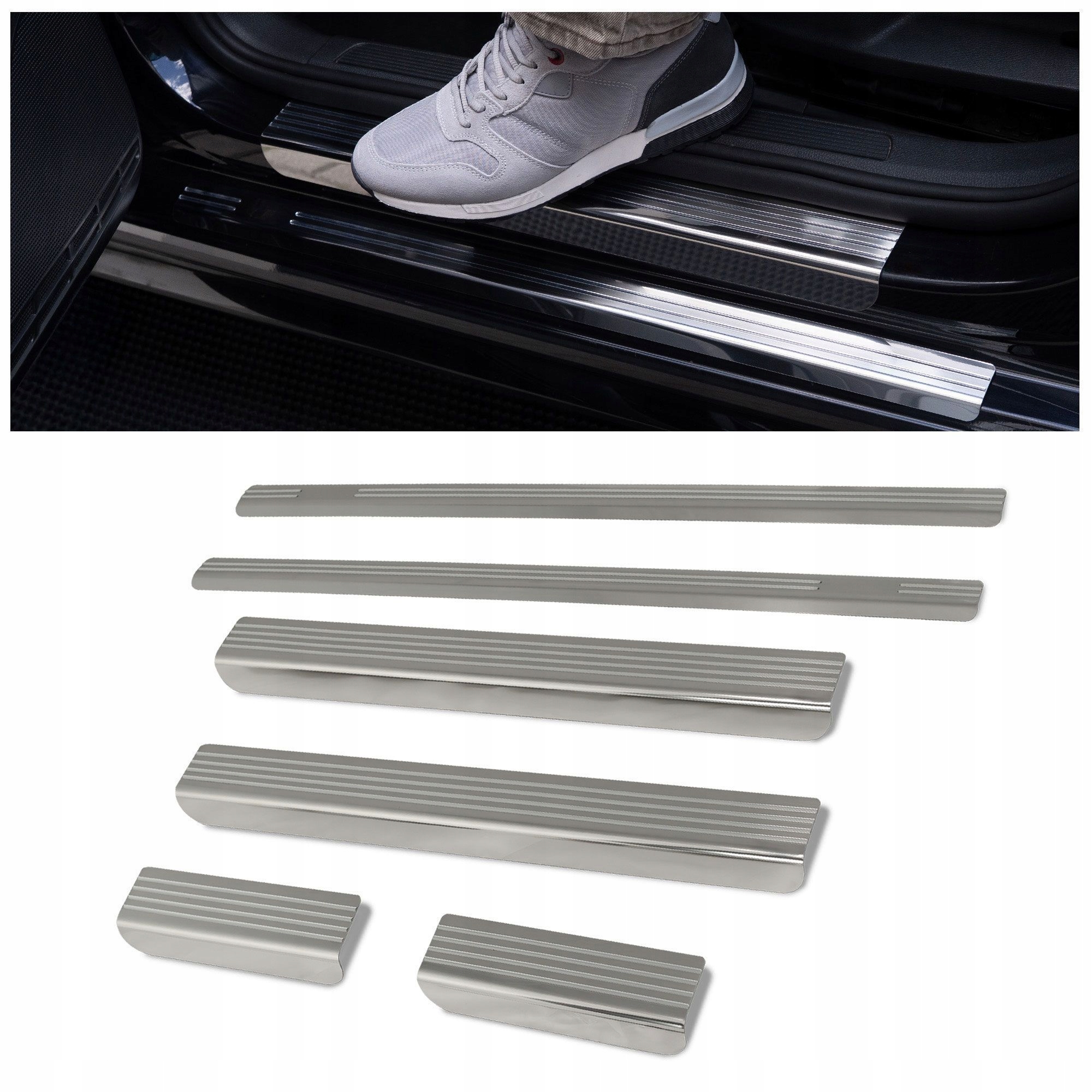 Ochranné lišty na prahy pro Toyota Fortuner I AN50/AN60 2008-2015