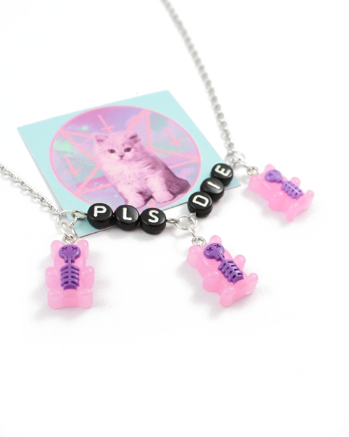 naszyjnik GUMIŚKI PLS DIE żelki misie pastel goth Marka Inna marka