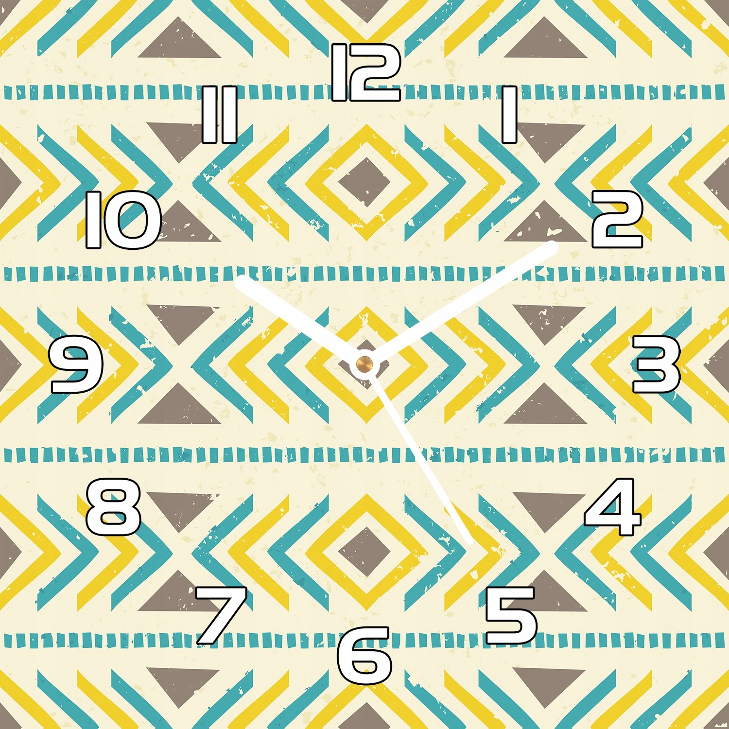 

Ścienny zegar szklany Geometryczny styl boho 30x30