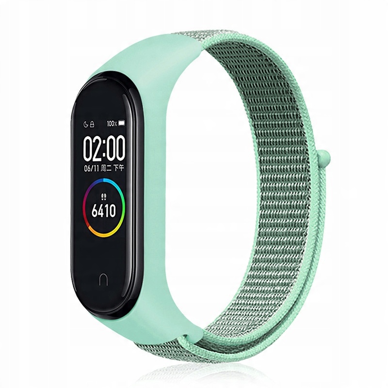 

Opaska Pasek Xiaomi MI Band 3 4 5 6 Nylon Miętowa