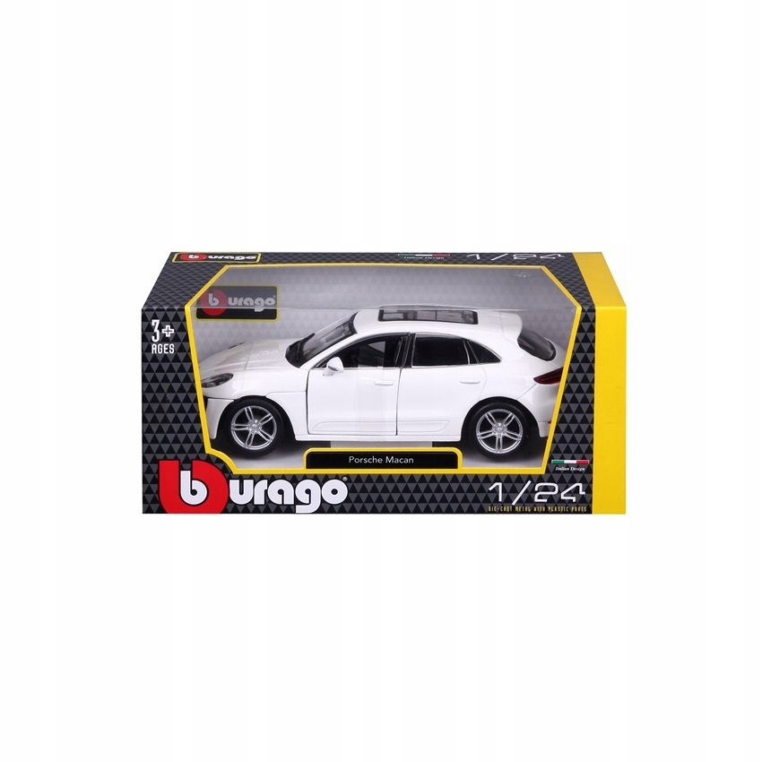Porsche Macan BIAŁY 1:24 model Bburago 18-21077 Model PORSCHE MACAN TURBO