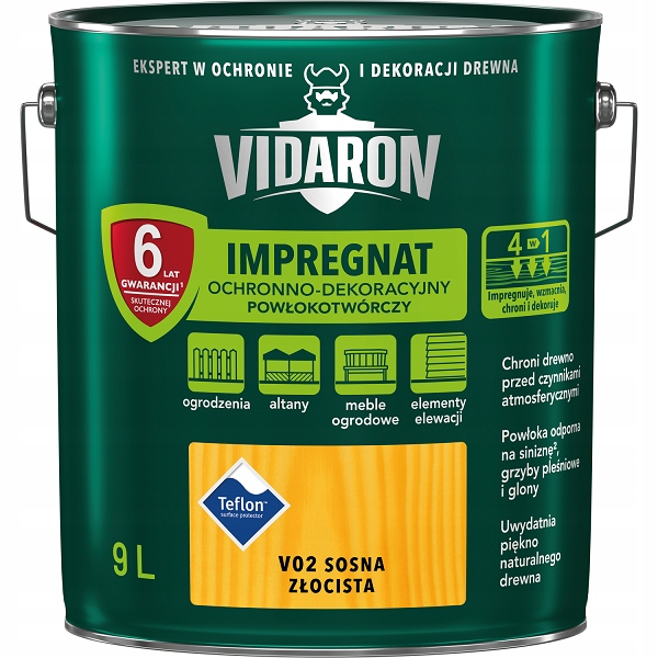 

Vidaron Impregnat Do Drewna V02 Sosna Złocista 9L