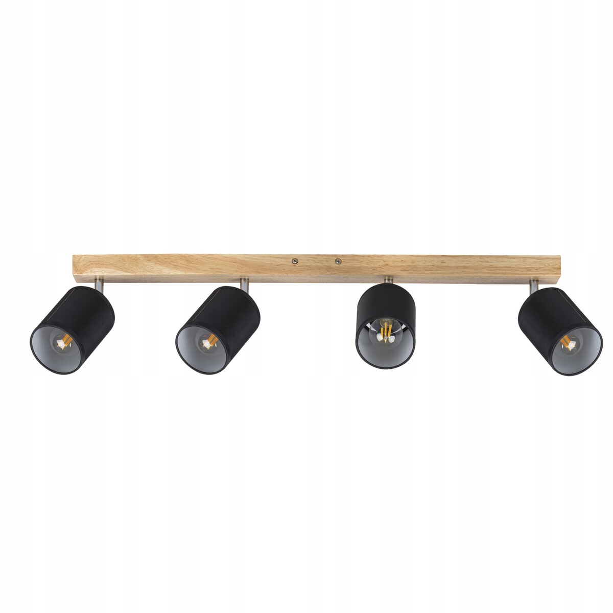 Lampa ścienna sufitowa LL Talt EL-4I E14 regulacja drewno 4x klosz tkanina
