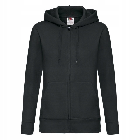 Dámská Mikina s kapucí Premium Hooded Sweat Fruit Of The loom Černá XXL