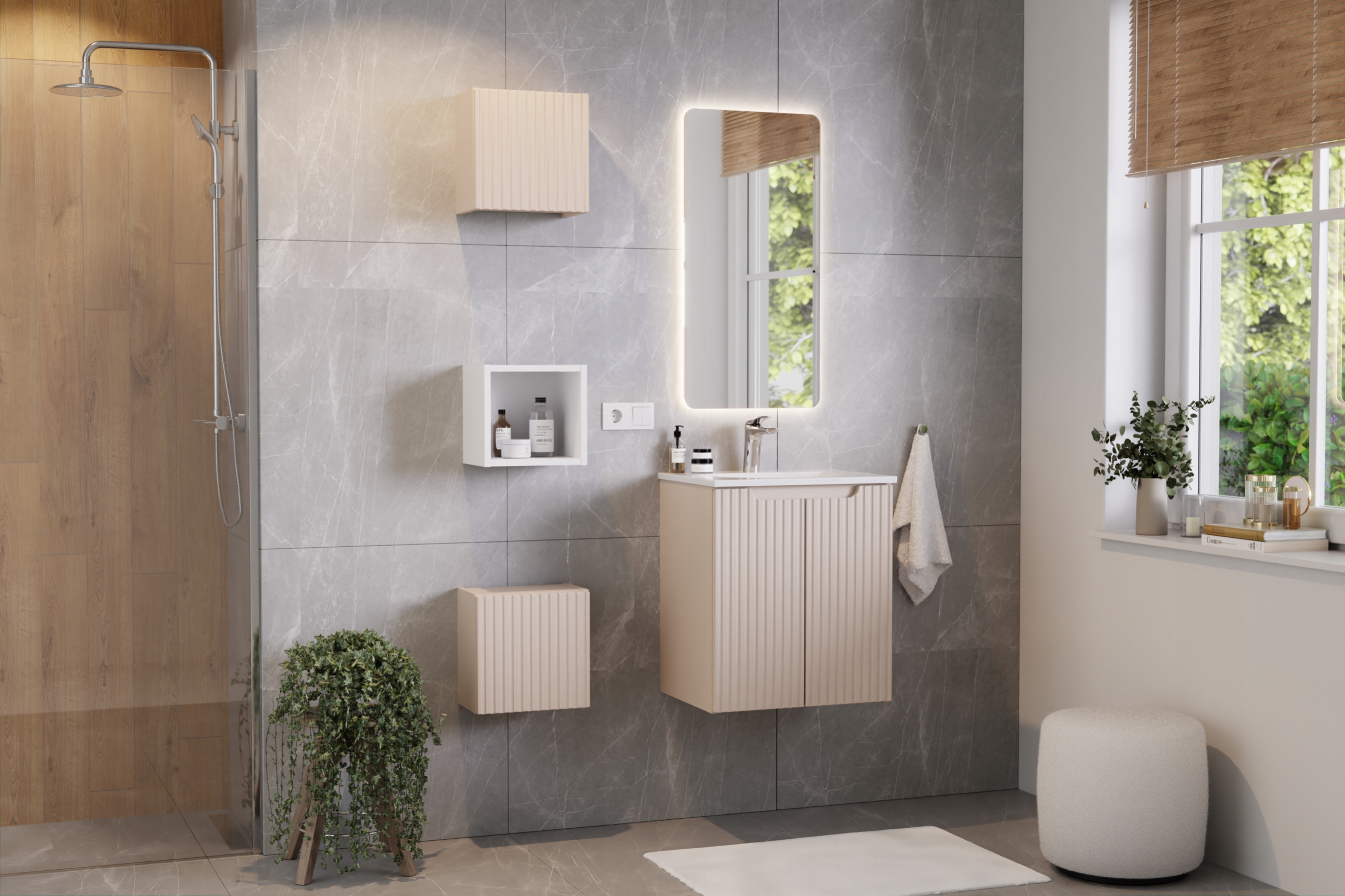 Jednokomorové nábytkové umyvadlo 50 cm