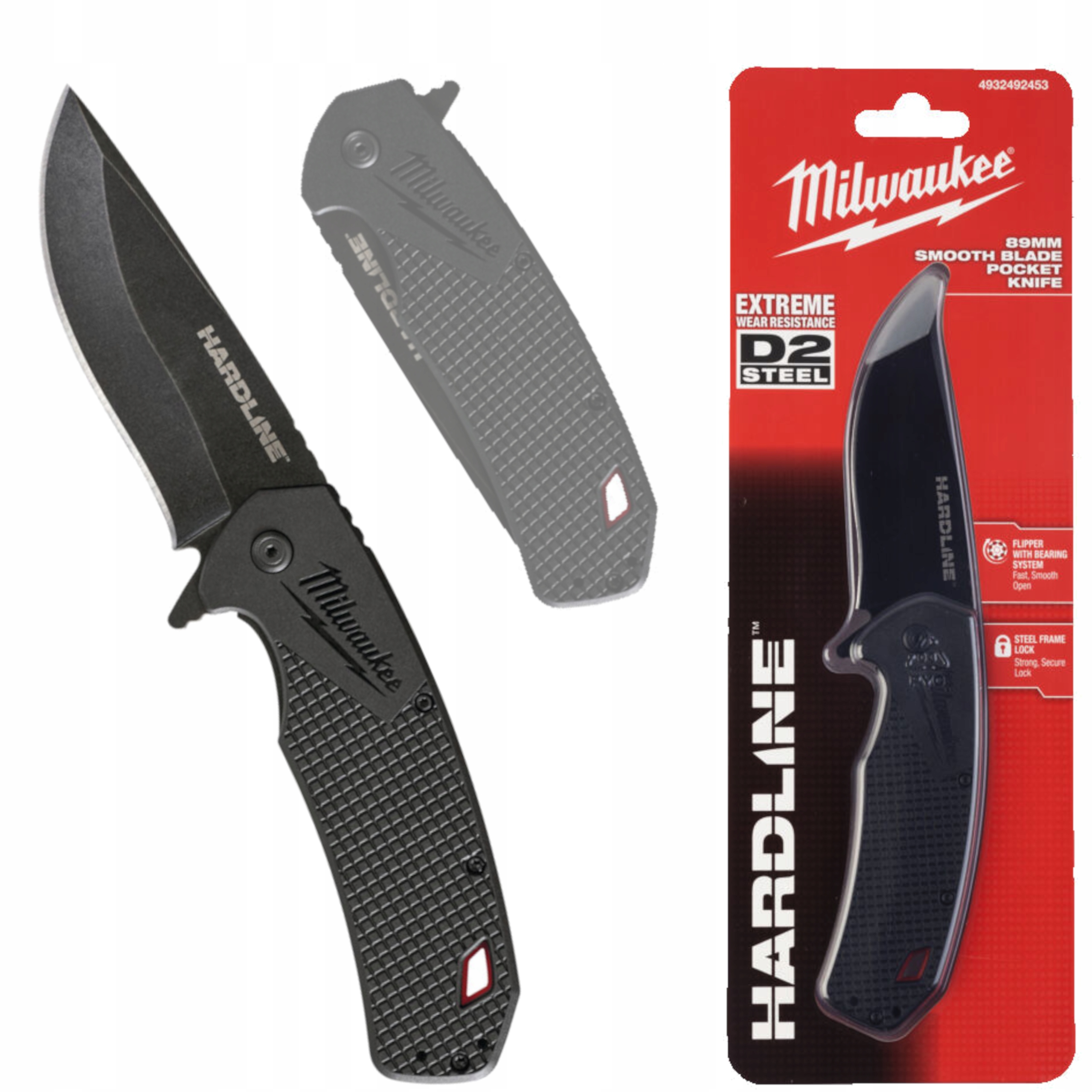 

Nóż Milwaukee Składany Gładki Hardline 89mm