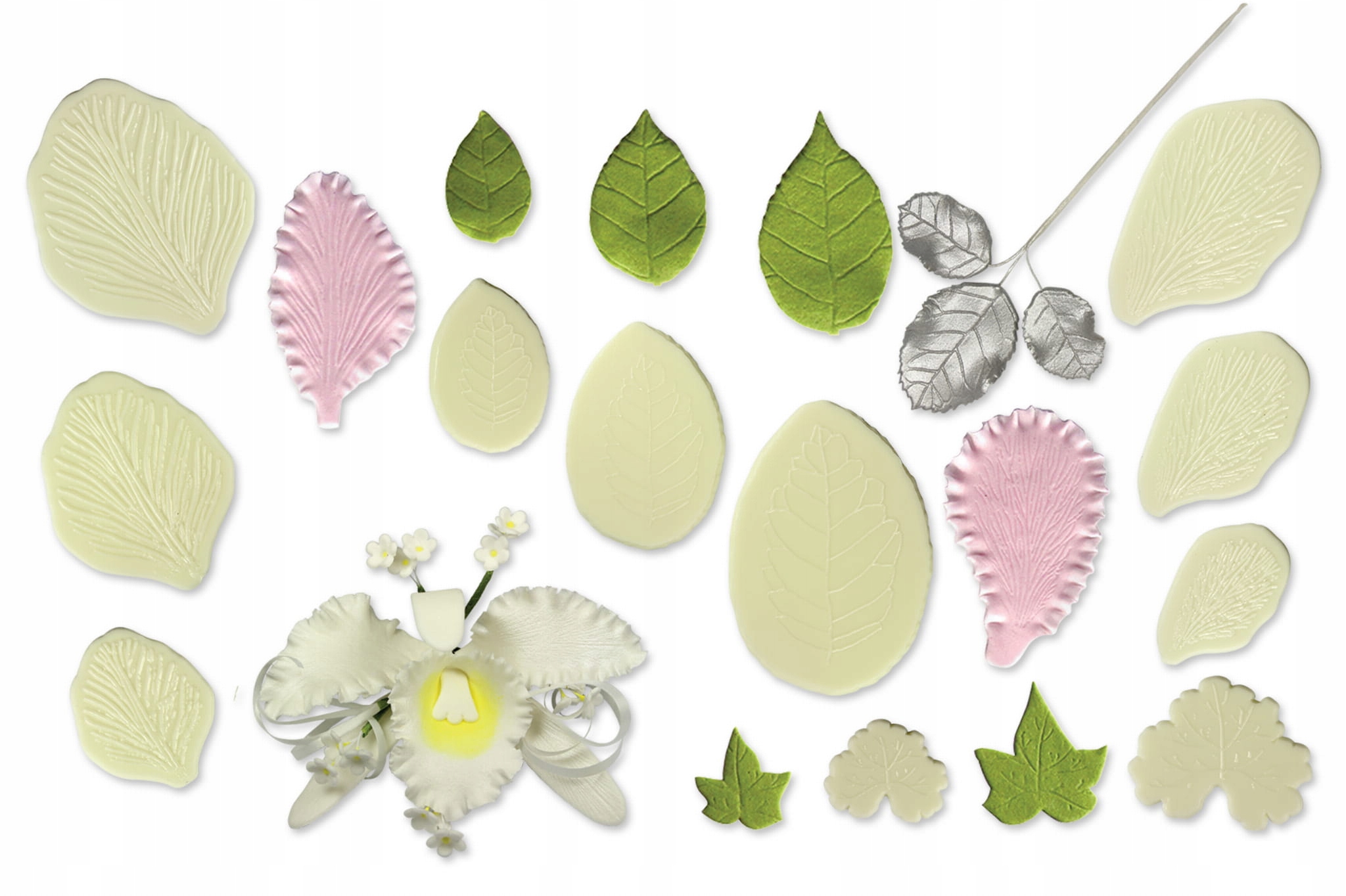 

Zestaw odcisków do unerwień liści w masie cukrowej