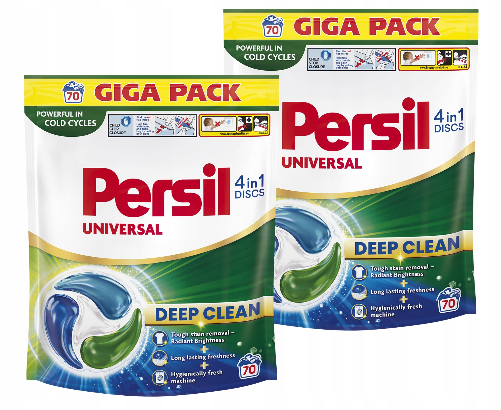Persil Discs 4w1 Universal kapsułki do prania 2x70 prań