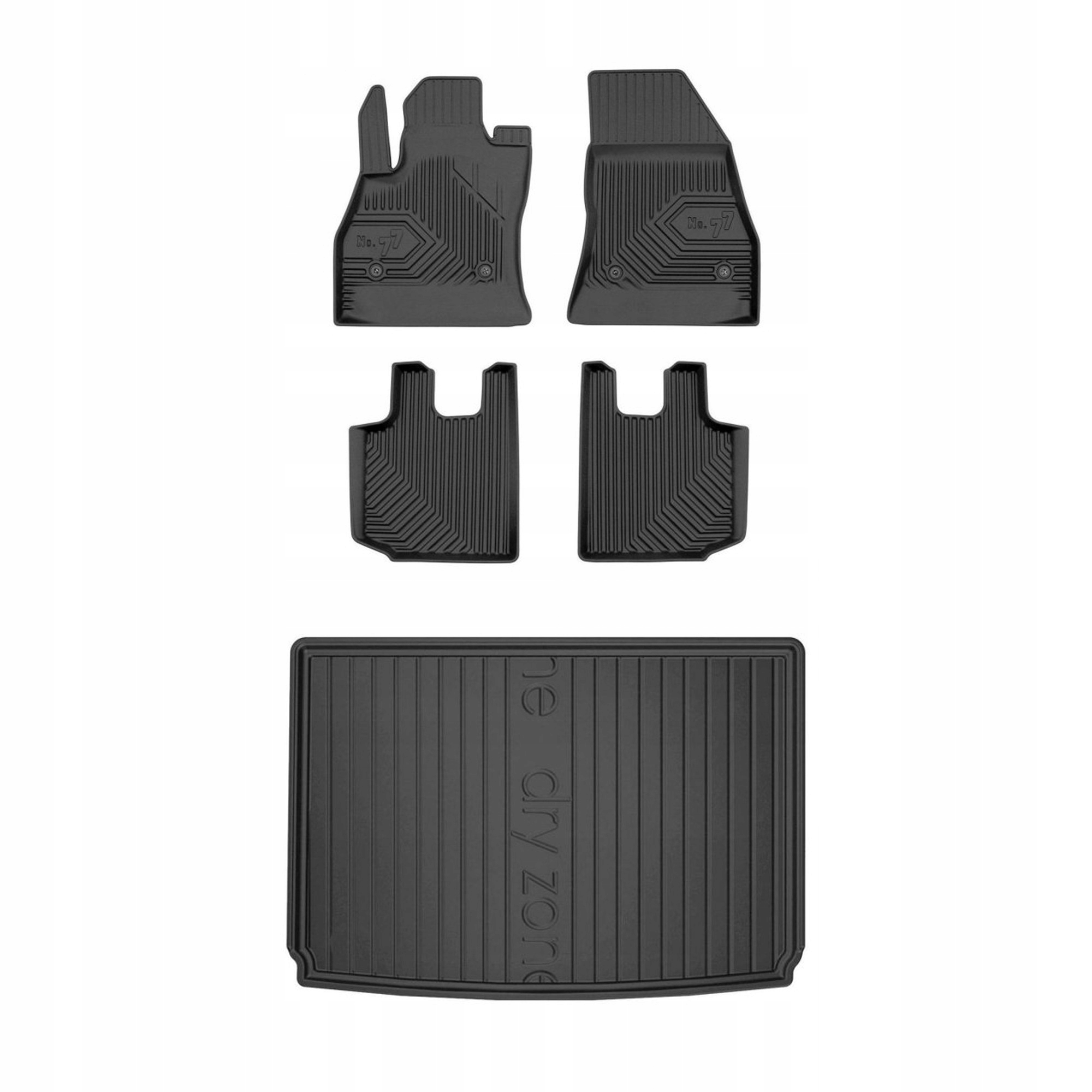 Gumová sada koberčekov a rohoží Fiat 500L 2012-2022