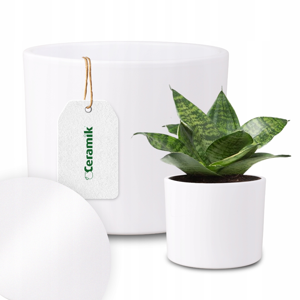 DONICA DONICZKA CERAMICZNA BIAŁA OSŁONKA DO KWIATÓW ROŚLIN 17CM