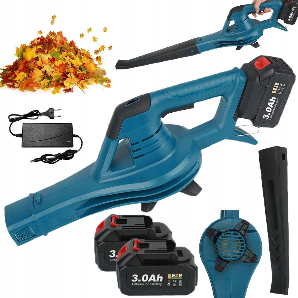 Akumulátorová Foukač Na Listí 750W 20V Lehká Zahradní +2 Aku 3000mAh