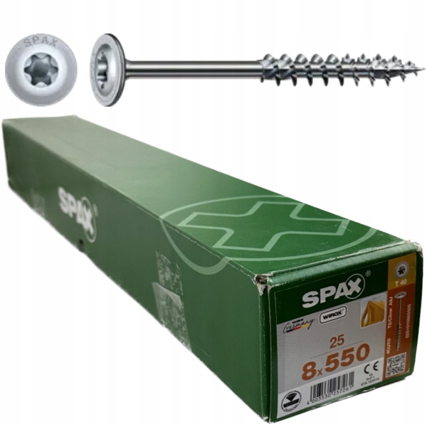 Tesárske Skrutky 8x550 Spax Do Dreva Torx 25ks