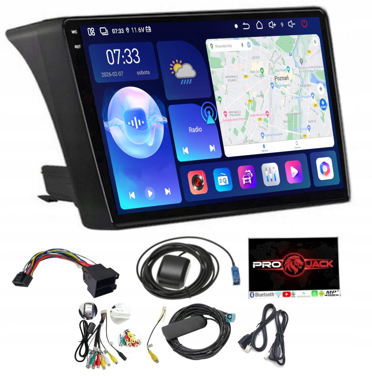Rádio Navigácia Android Citroen Jumper 2006-2015 6GB Ram 128GB Modem Sim