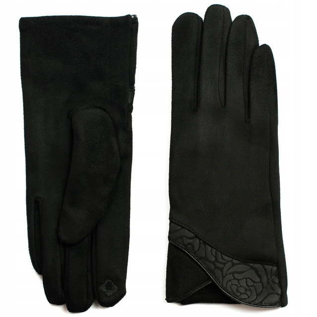 

Rękawiczki Welur Jesień-Zima Ciepłe Smarfon Czarne