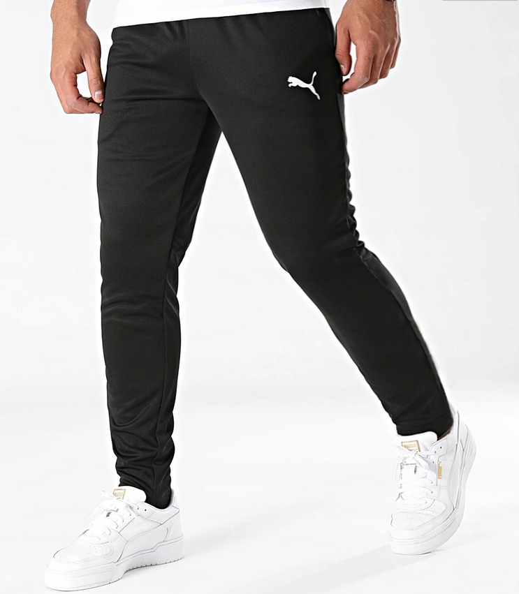 3037 Spodnie Puma Męskie Czarne Dresowe Sportowe Treningowe L