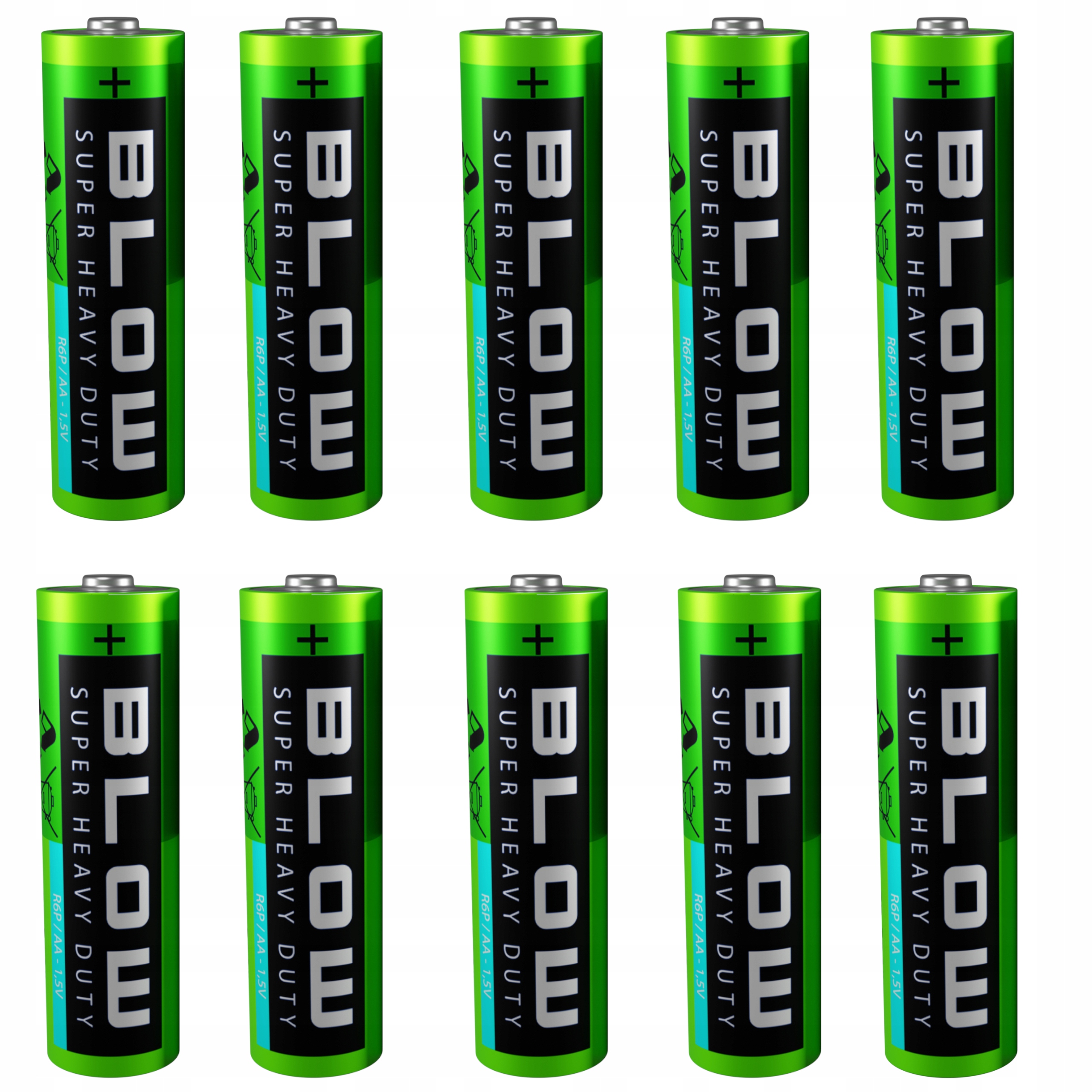 10 × цинк-углеродная батарея Blow AA (R6) 1 шт.