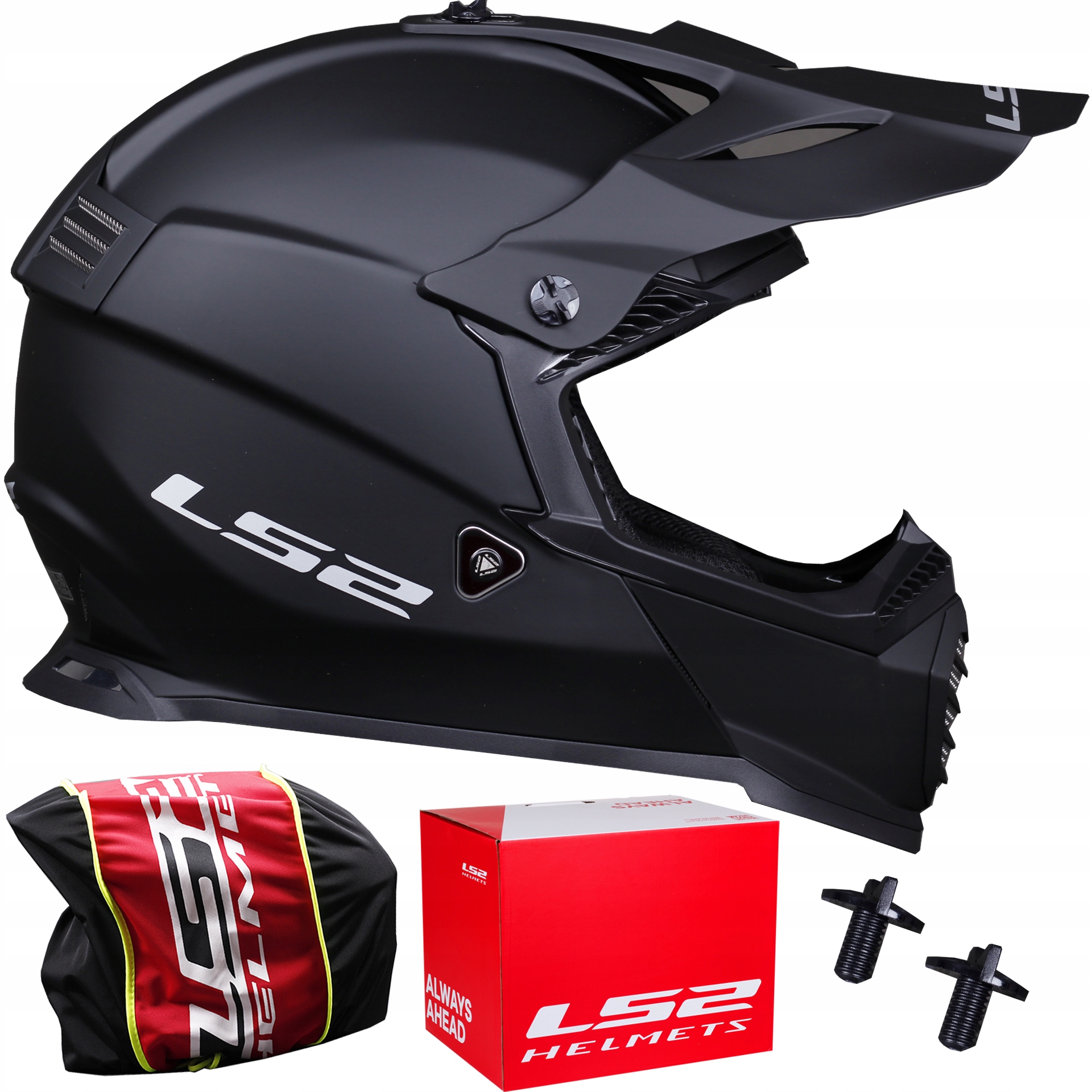 

Kask Cross LS2 MX437 Fast Off-road Atv Czarny Mat