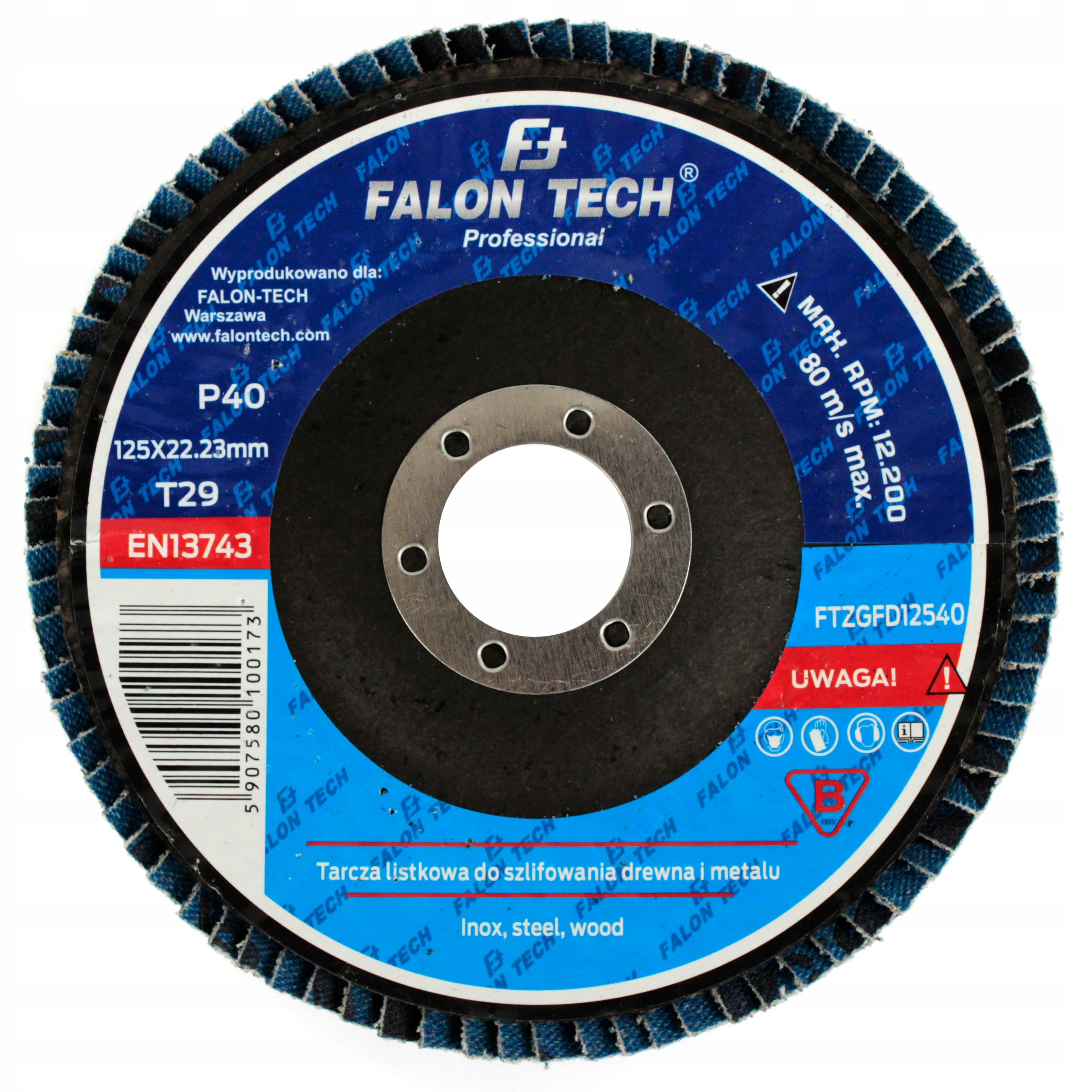 TARCZA LAMELKOWA DO STALI INOX LAMELKA 125 gr 60 Kod producenta FTZGFD12560