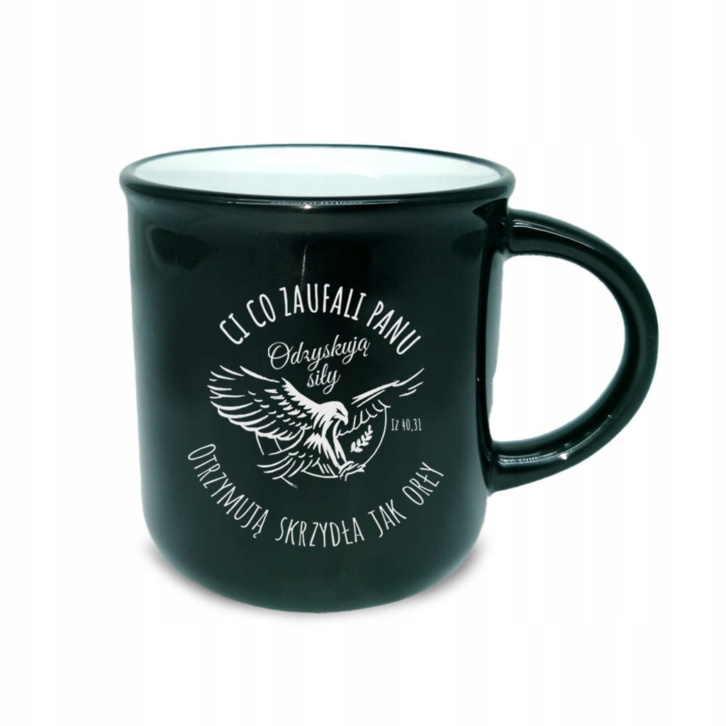 

Kubek grawerowany czarny "Ci co zaufali Panu