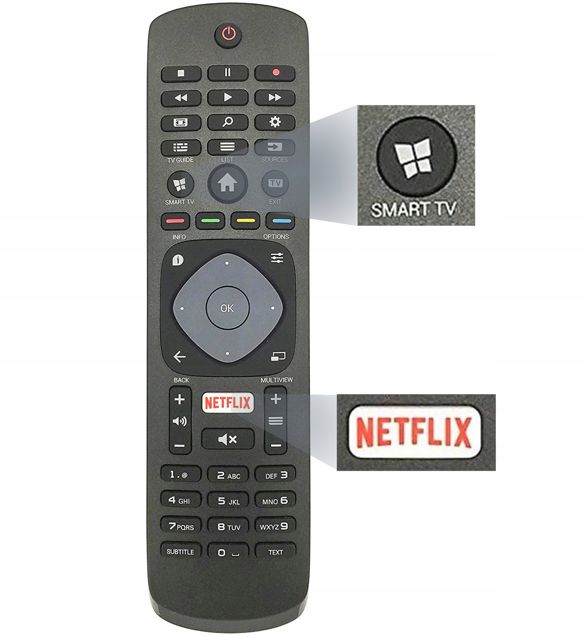 

Pilot Do Smart Tv Philips Uniwersalny Led 4K Uhd