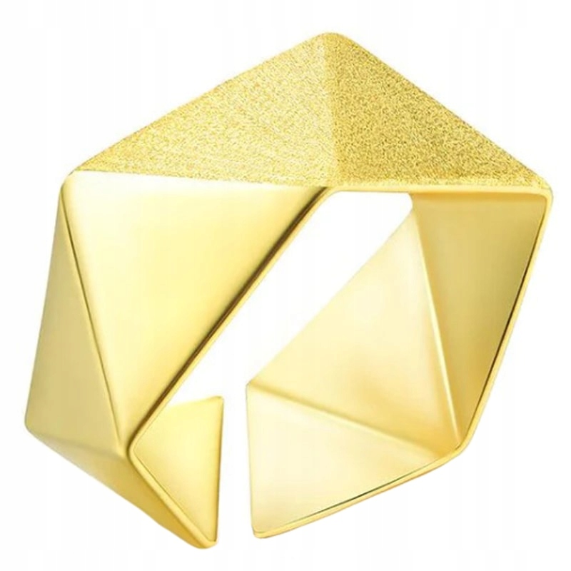 Prstýnek Zlatý Prstýnek Regulovatelný Origami Pozlacené Stříbro 925 Trusky