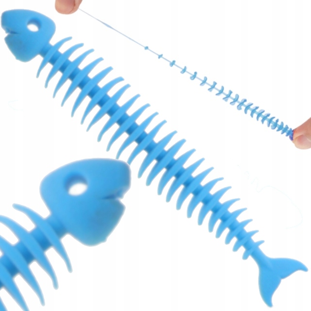 RYBA SZKIELET OPASKA ROZCIĄGLIWY GNIOTEK ZABAWKA ANTYSTRESOWA OŚĆ RYBY