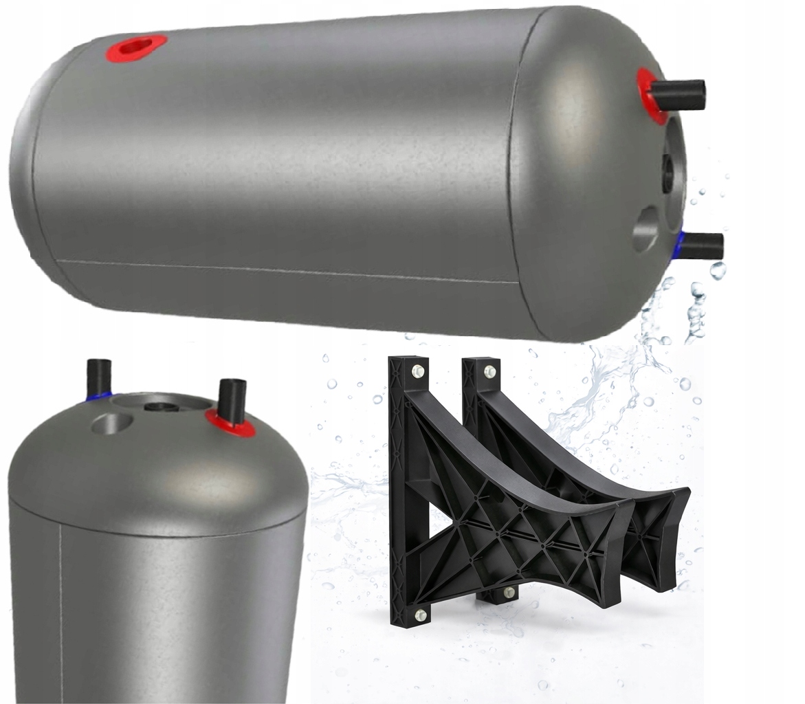 Bojler zbiornik do ciepłej wody wymiennik podwójna wężownica 120L +wieszaki