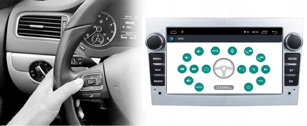 NAWI RADIO OPEL VIVARO TIGRA ASTRA ANDROID 13 DSP Radio informacja RDS pasmo AM pasmo FM radio cyfrowe DAB+