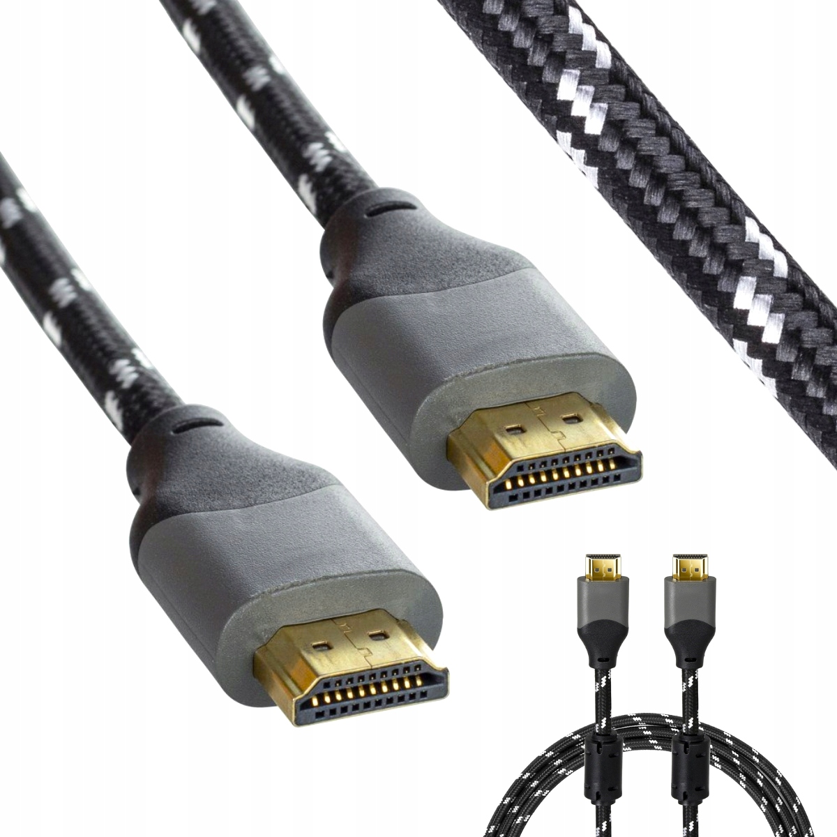

Kabel Przewód Hdmi-hdmi 4K Fhd Miedź Ethernet 1,8M