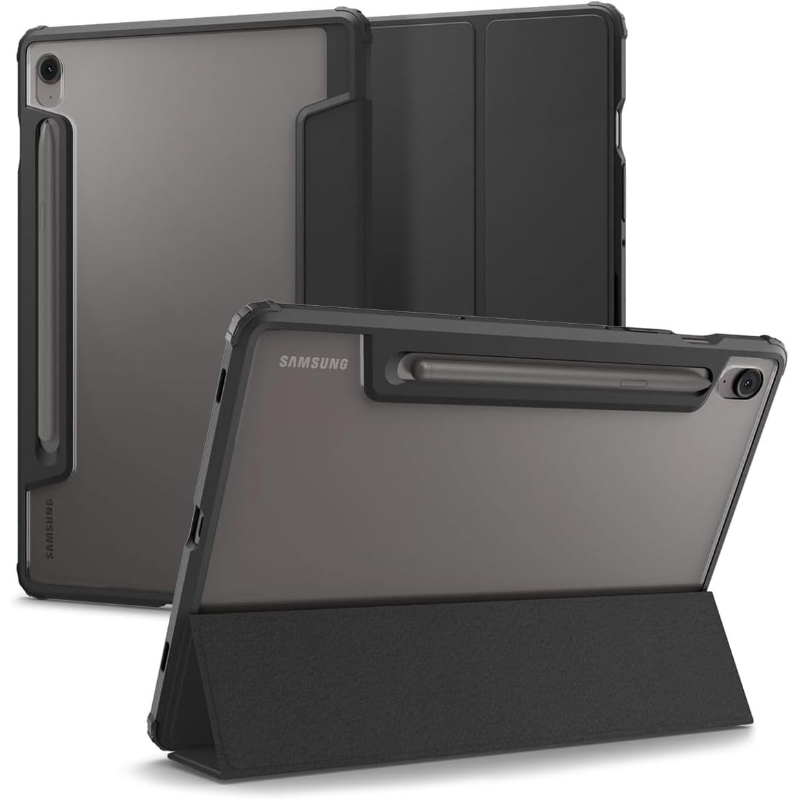 Pouzdro s klopou pro Galaxy Tab S10 FE/S9, Spigen Ultra Hybrid Pro, stojánek