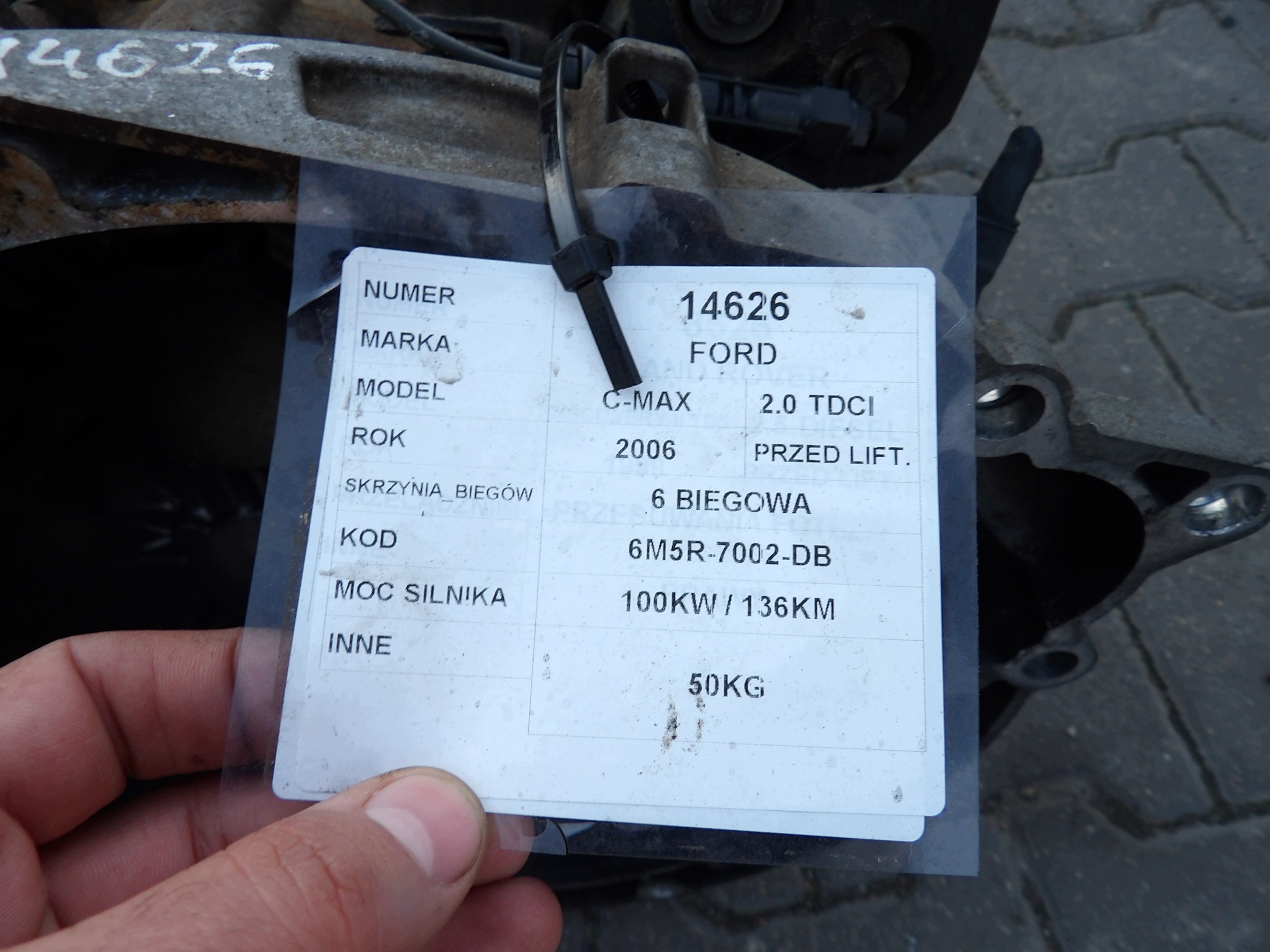 Ford C-max 2,0 TDCI getriebe 6M5R7002DB
