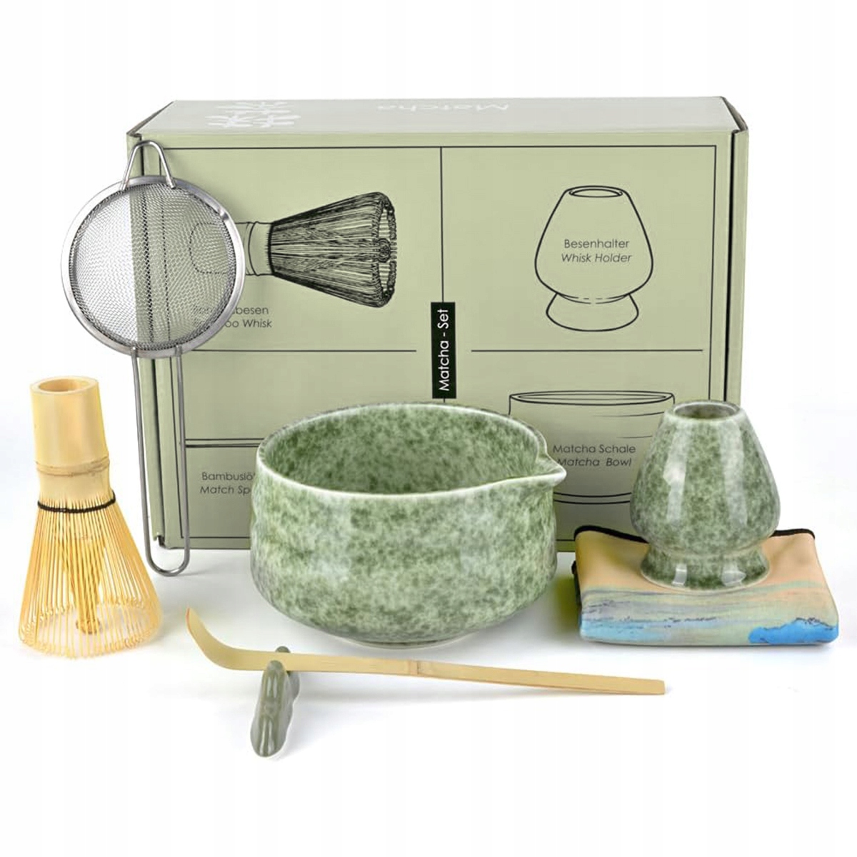 Sada na matchu 7v1 bambusová chasen chashaku miska