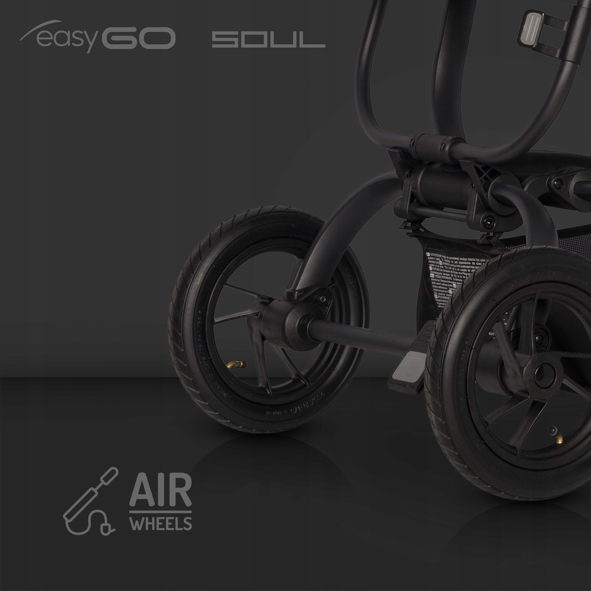 EasyGo Soul wózek 2w1 wielofunkcyjny 2x FOLIA Wysokość produktu po złożeniu 37 cm