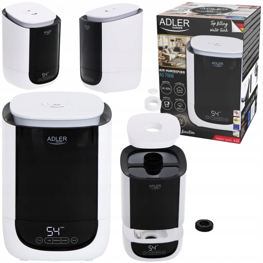 Zvlhčovač Vzduchu 4,6 L LCD Panel Adler AD7966