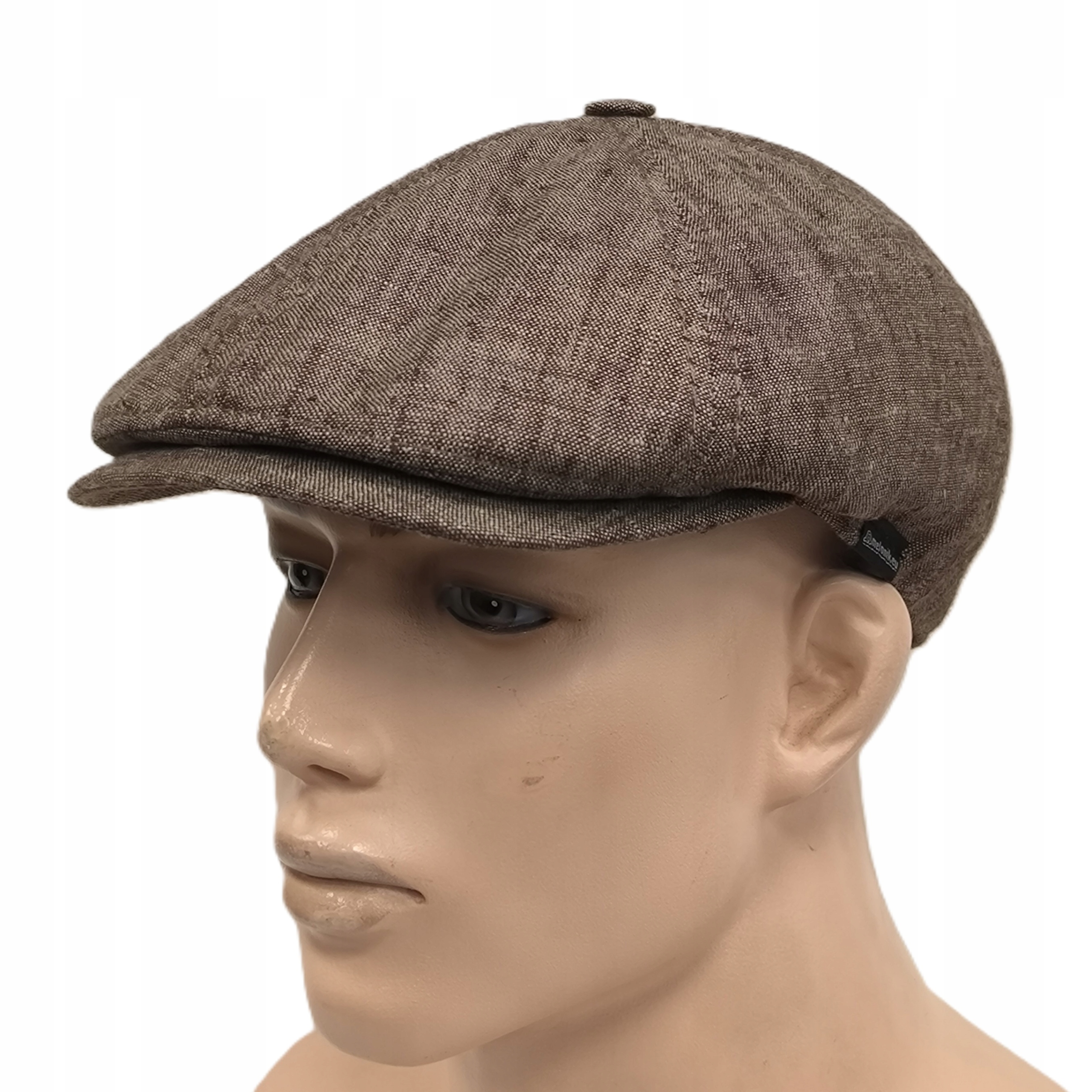 Roger Rocky Letní pánský lněný kašpárek Mes Melonik světle hnědý 59/60 cm