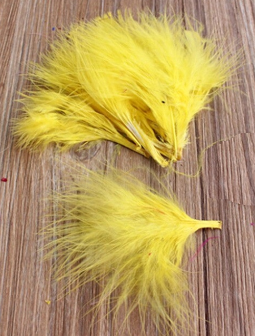 PIÓRA MARABOU STRONG 7-10 cm ŻÓŁTE substytut