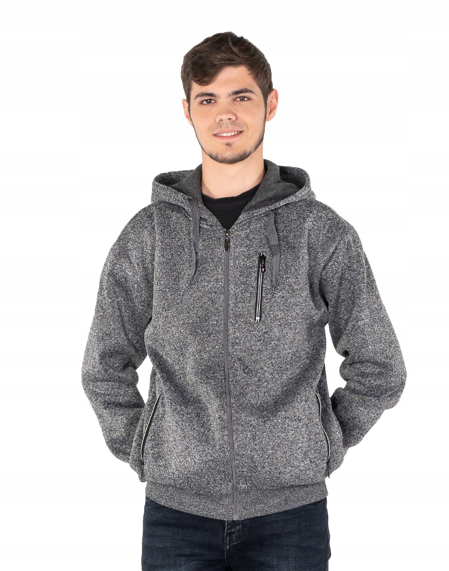 

Ciepła Bluza Dresowa Męska Rozsuwana 0223-01 r 4XL