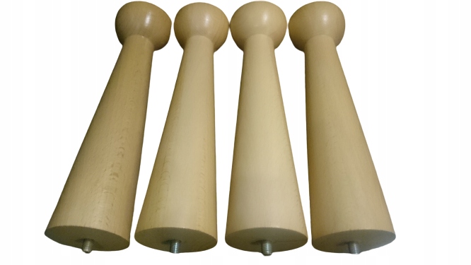 

Nogi drewniane Nóżki Buk Toczone Lakierowane 23cm