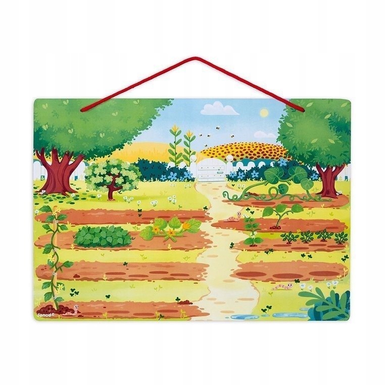 Układanka drewniana z 70 magnesami Ogród Janod Wysokość produktu 29.7 cm