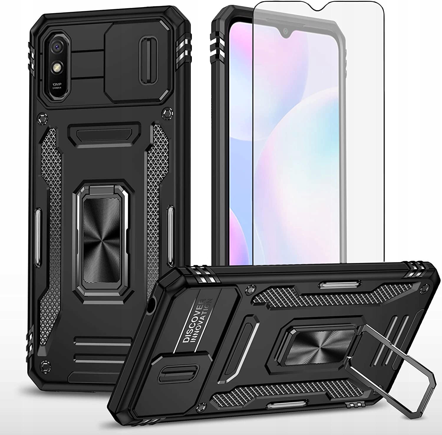 

Etui do Xiaomi Redmi 9A Defender Slide Szkło 9H