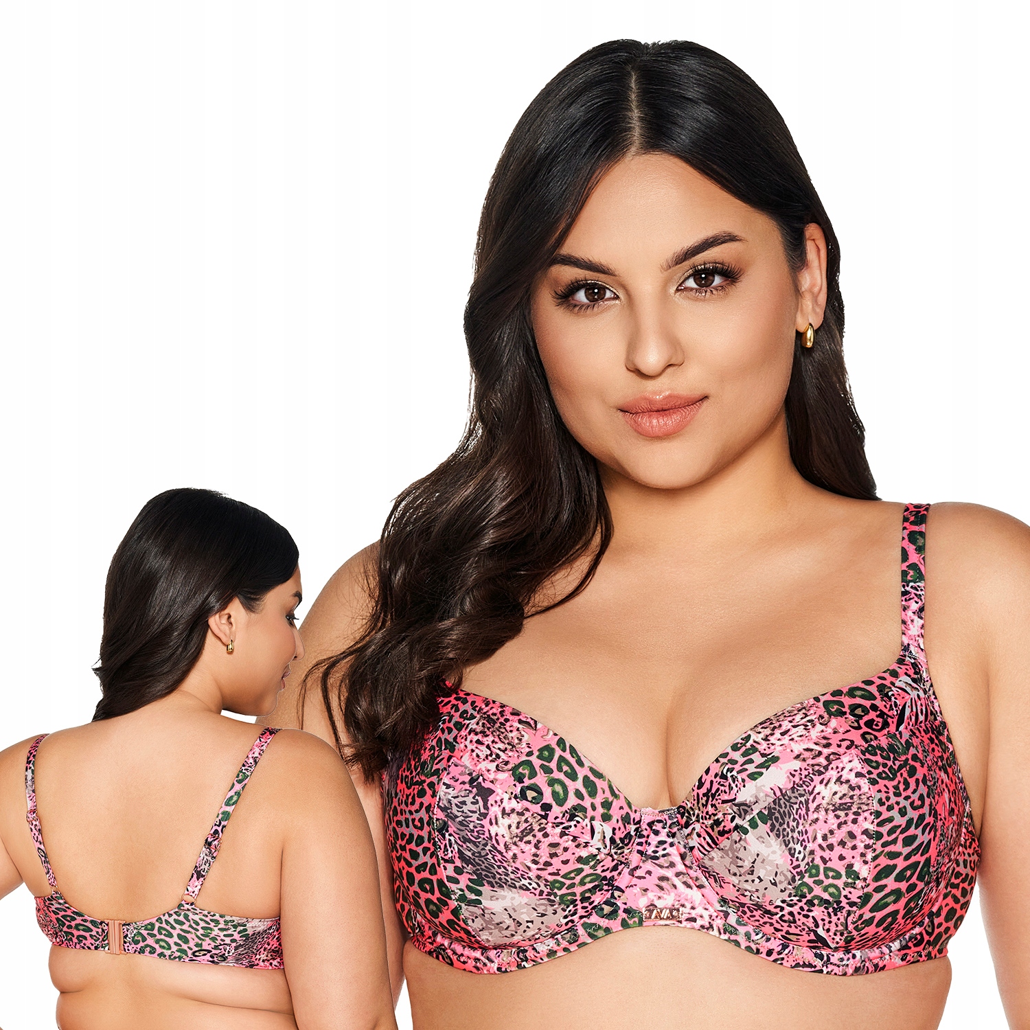 Ava SK-216 pink Plavkový kostým růžová podprsenka Vyztužená 105C