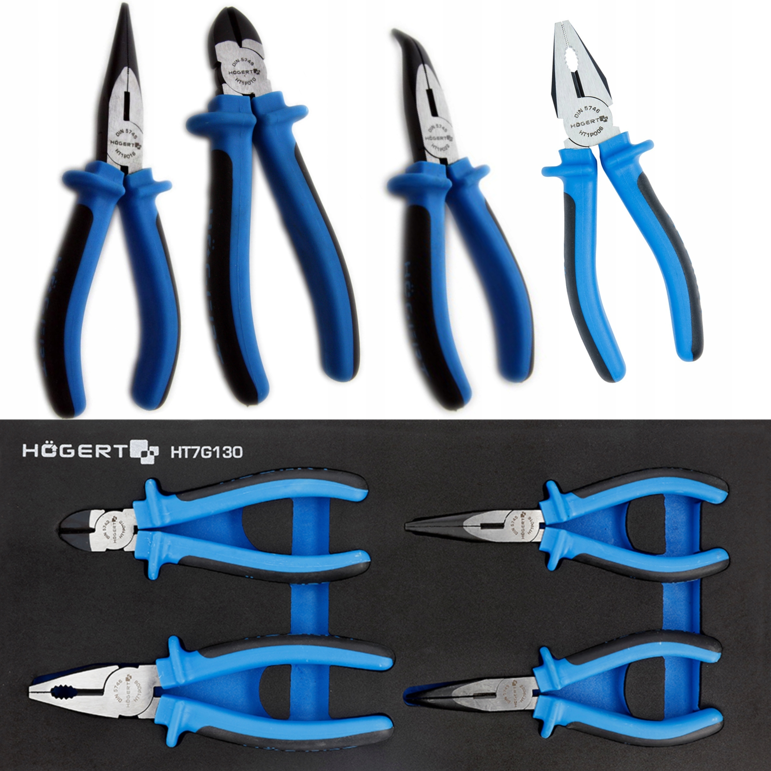 HOGERT HT7G130 WKŁAD ZESTAW SZCZYPIEC 4SZT 16-18CM Kod producenta Hoegert HT7G130